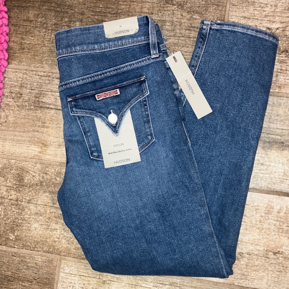 HUDSON COLLIN MID RISE SKINNY ANKLE 31 NEW W TAGS